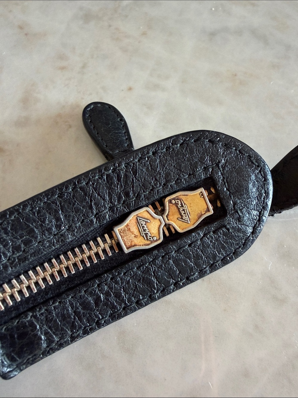 Balenciaga Black Leather Satchel with Gold Hardware - Picture 13 of 16